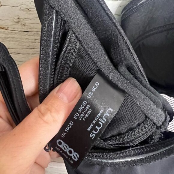 ASOS Black One-Piece Swimsuit size 6 - Picture 8 of 8